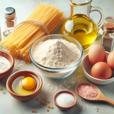 Himalayan Pink Salt Pasta Dough Recipe ingredients