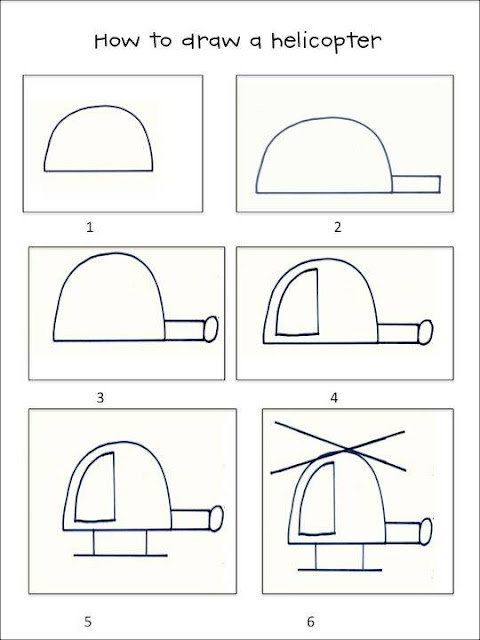 Cara Mudah Menggambar Helikopter Untuk Anak-Anak 