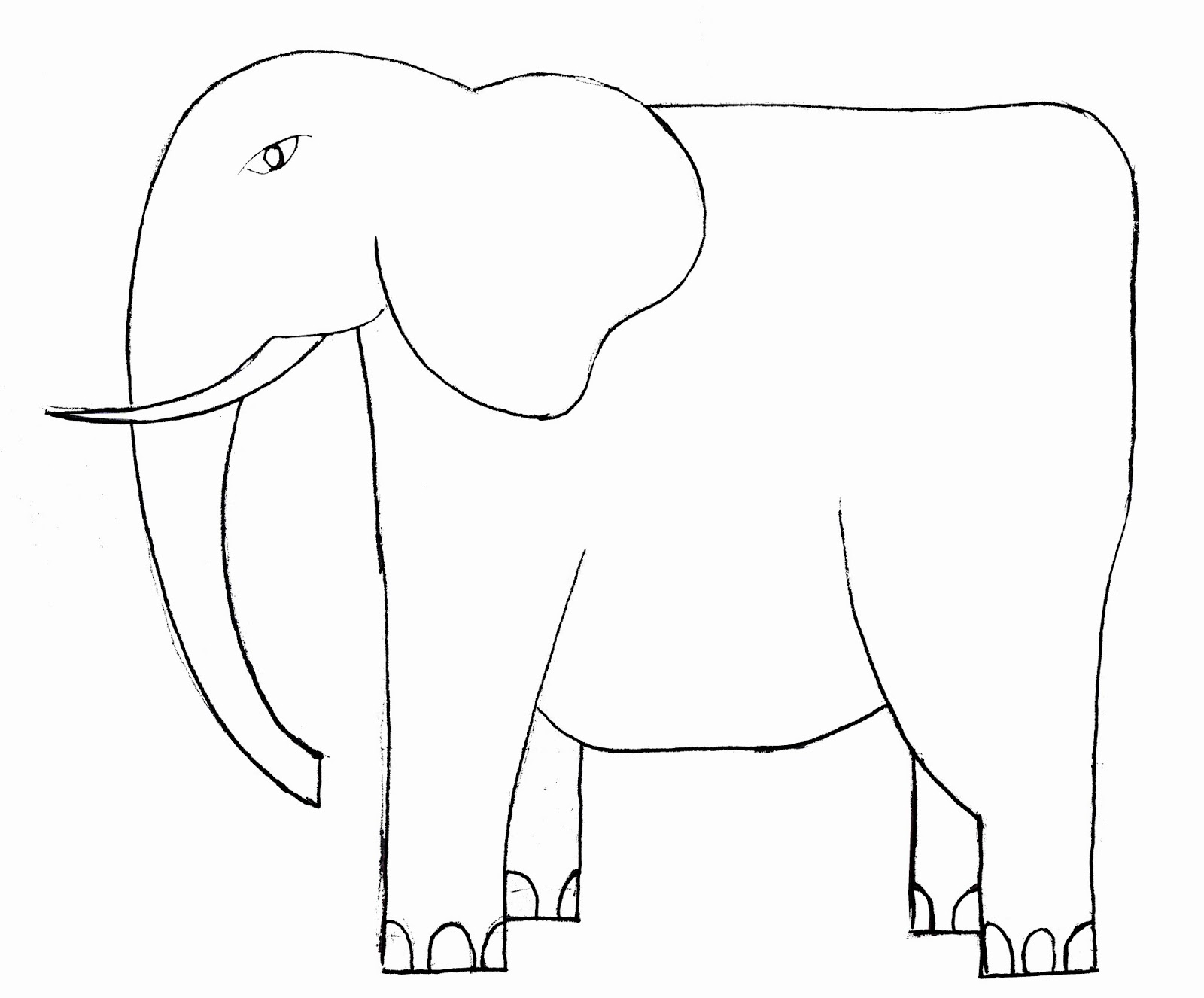 Langkah Langkah Menggambar Gajah 16