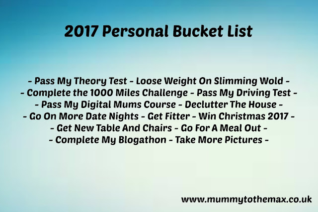 Personal Bucket List 2017