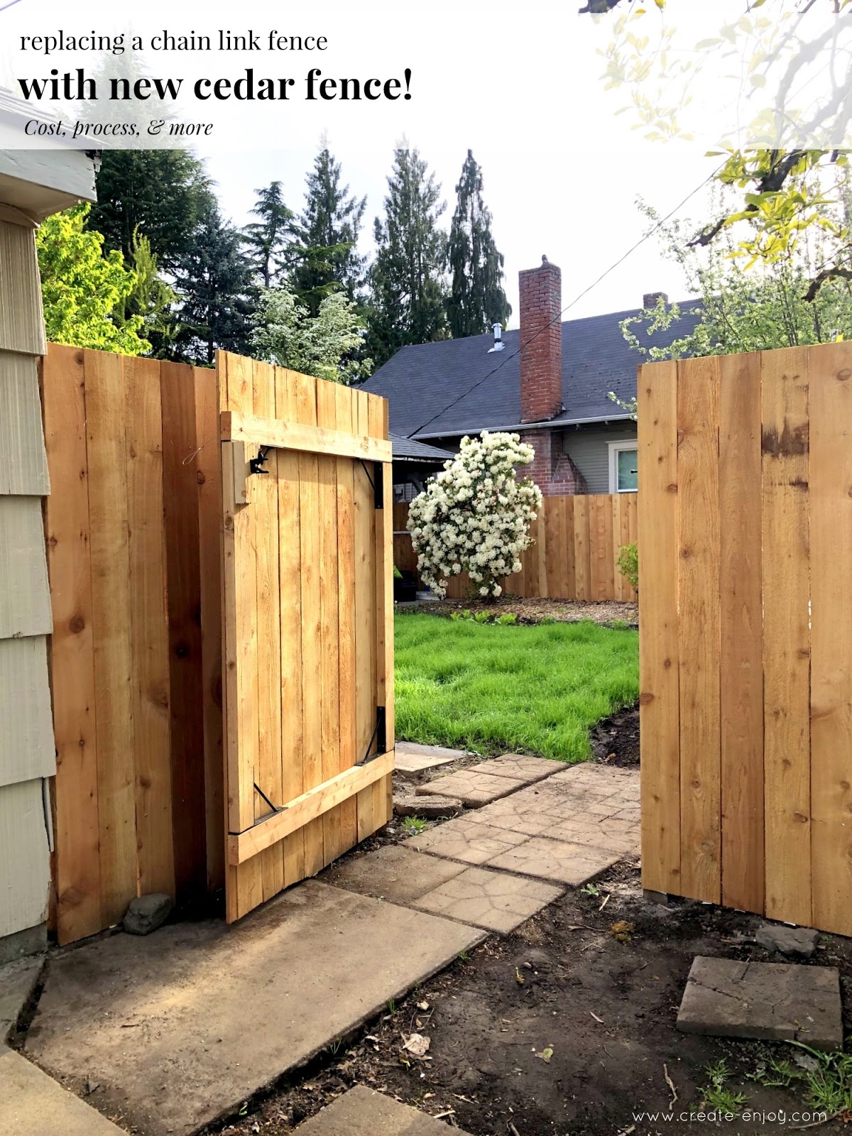 Replacing our fence! All the photos, cost, process, and more! / Create /  Enjoy