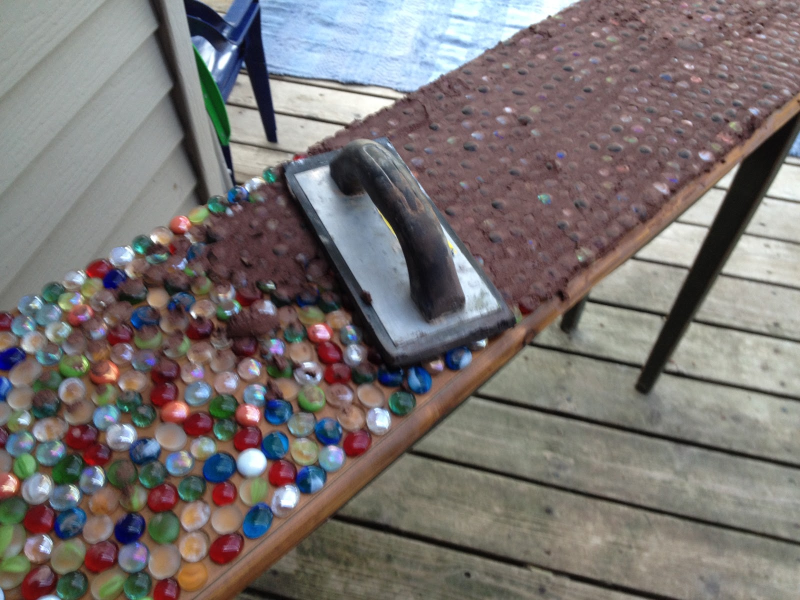 Junk Mail Gems: DIY Marble Mosaic Table Top