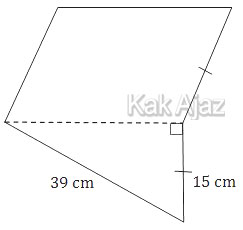 Gambar bangun yang terdiri dari jajargenjang dan segitiga siku-siku, gambar soal no. 28 Matematika SMP UN 2018