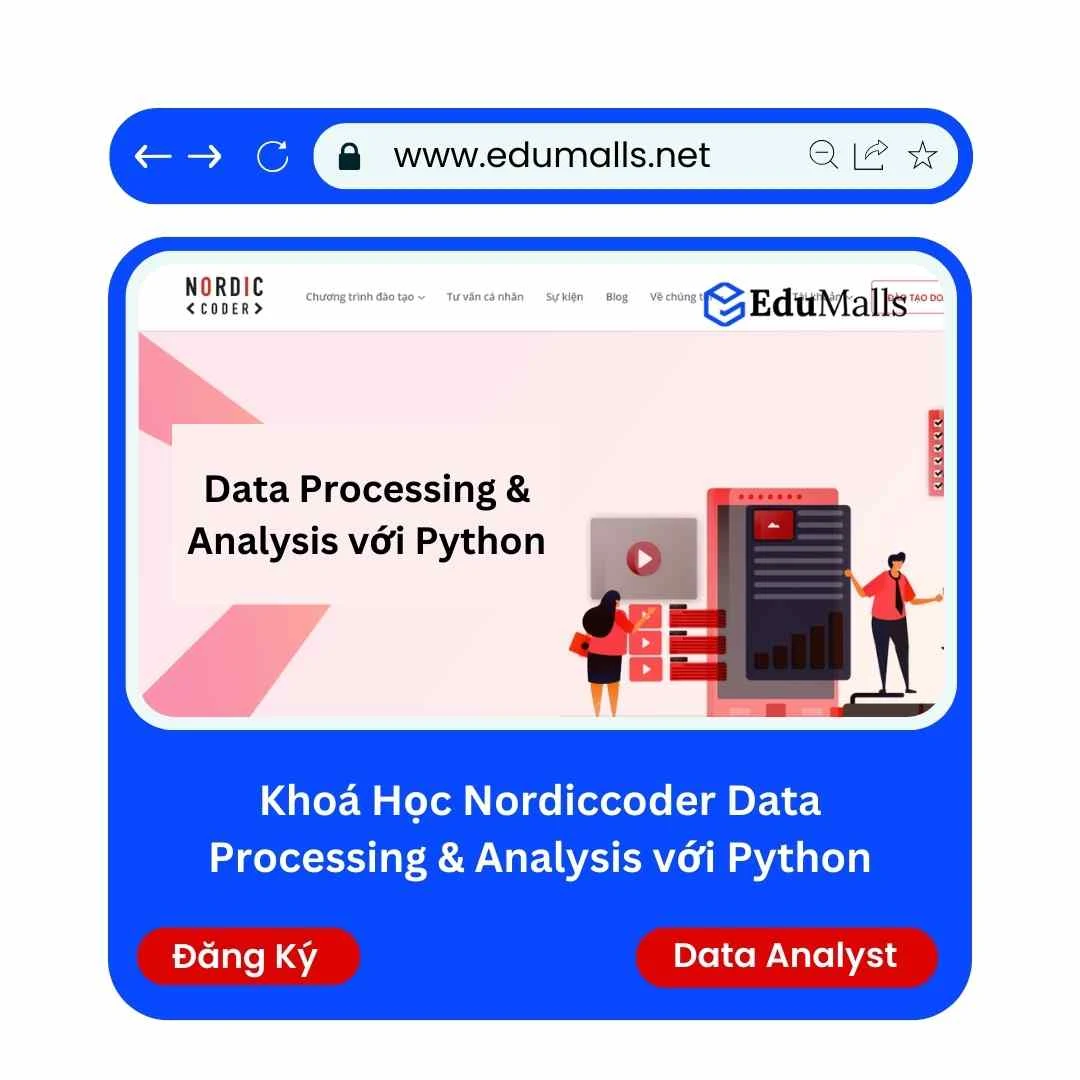 Khoá Học Nordiccoder Data Processing & Analysis với Python | Học Rẻ Hơn Cùng EduMalls | Mã: 9214B