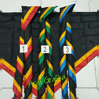 Scarf Pramuka 3 Warna Dasar Hitam