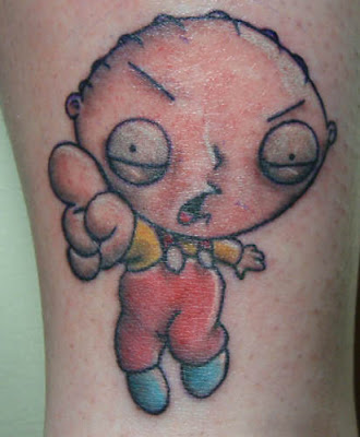 Stewie Griffin tattoo.