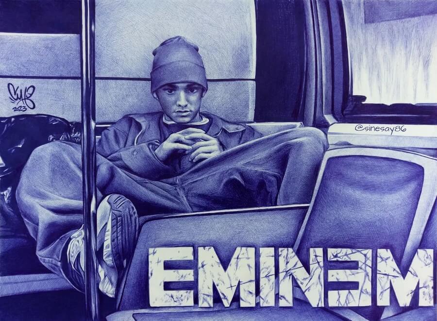 04-Eminem-Ballpoint-Pen-Drawing-Sinesay-www-designstack-co