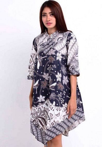  40 model  baju batik  wanita atasan lengan panjang 