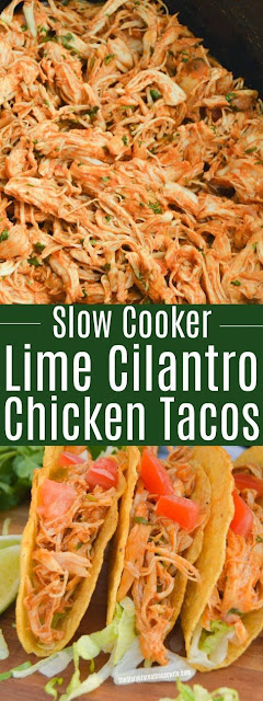 Slow Cooker Cilantro Lime Chicken Tacos