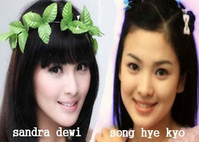 sandra+dewi+ +song+hye+kyo1 Wow!!! Artis Indonesia Yang Mirip Artis Korea 