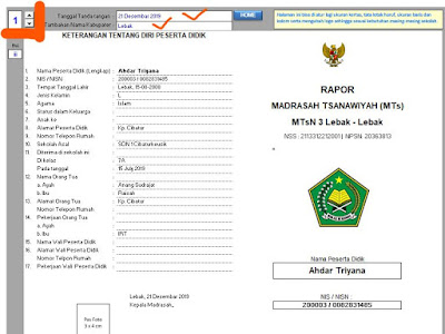 TUTORIAL APLIKASI EXCEL RAPORT K13 MI/MTs/SMP