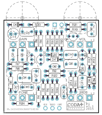 Big Muff PCB layout