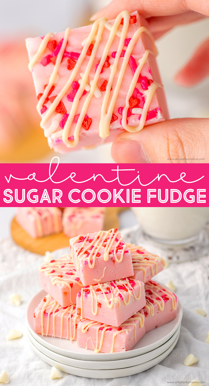 Valentine Sugar Cookie Fudge