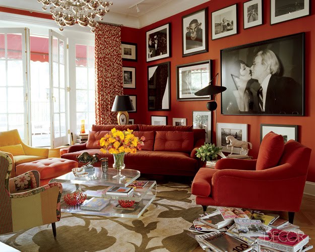 Red and Yellow Living Room Decor