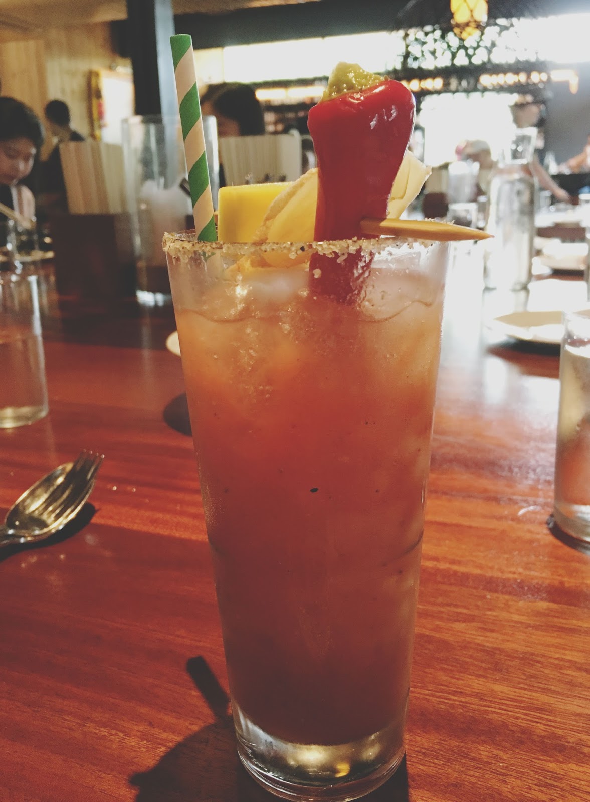 bloody mary at Sway - a Thai restaurant in Austin, Texas