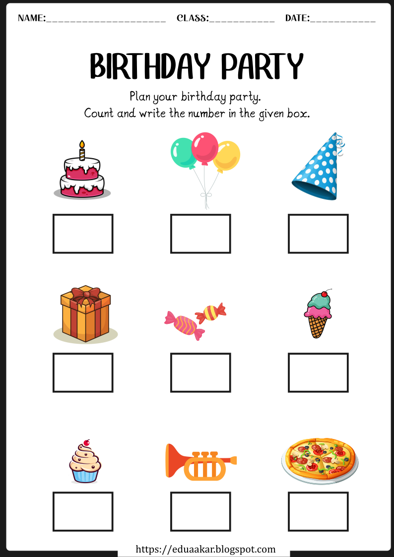 Birthday Planning Worksheet