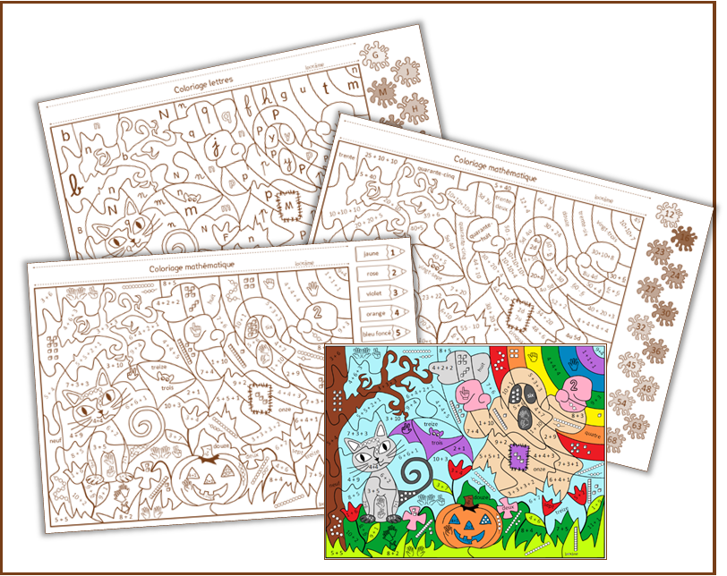 Place des enseignants : Mon cahier de coloriage : Halloween, dès 3