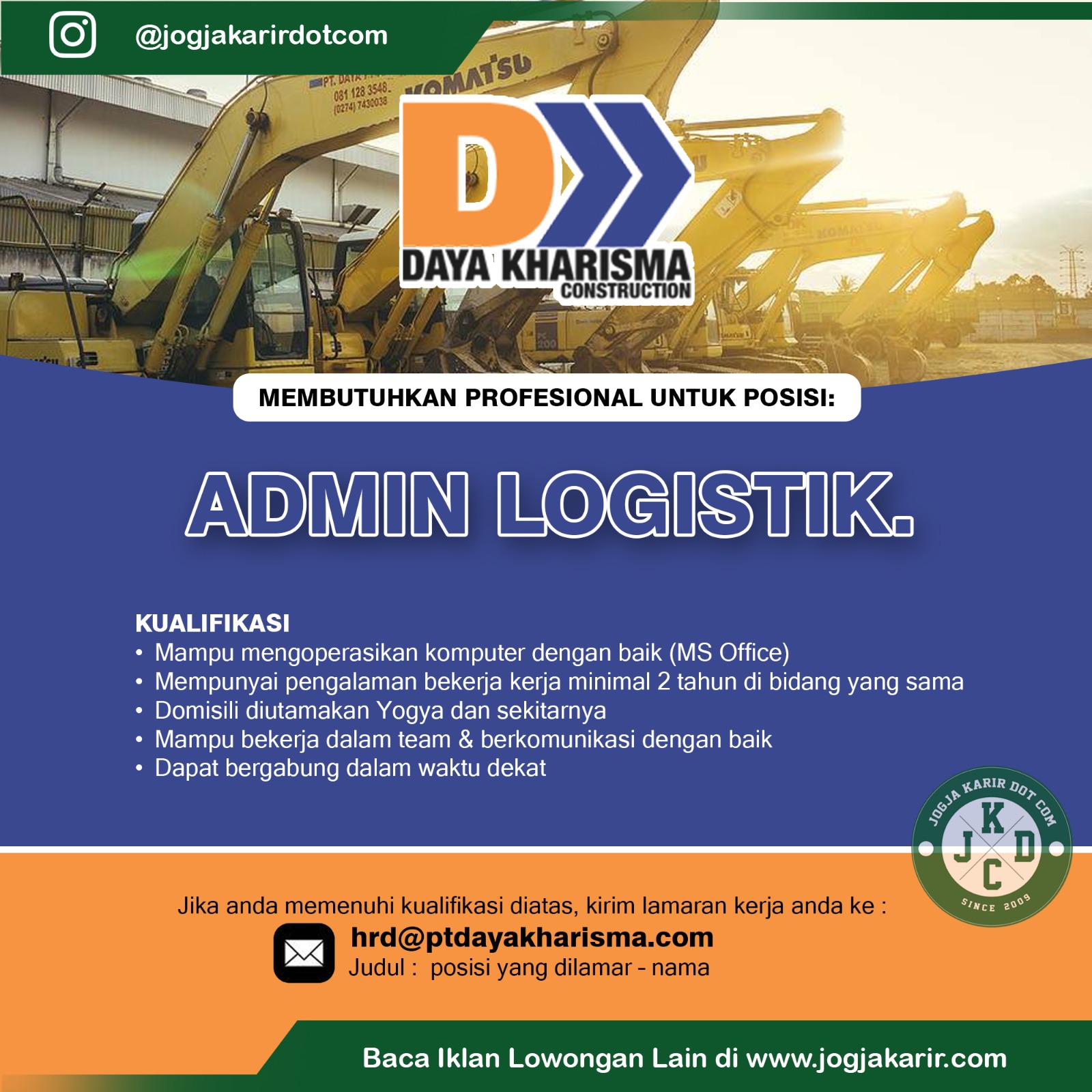 Lowongan Kerja PT Daya Kharisma di Jogja