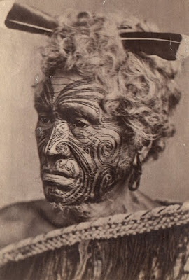 Maori facial tattoo