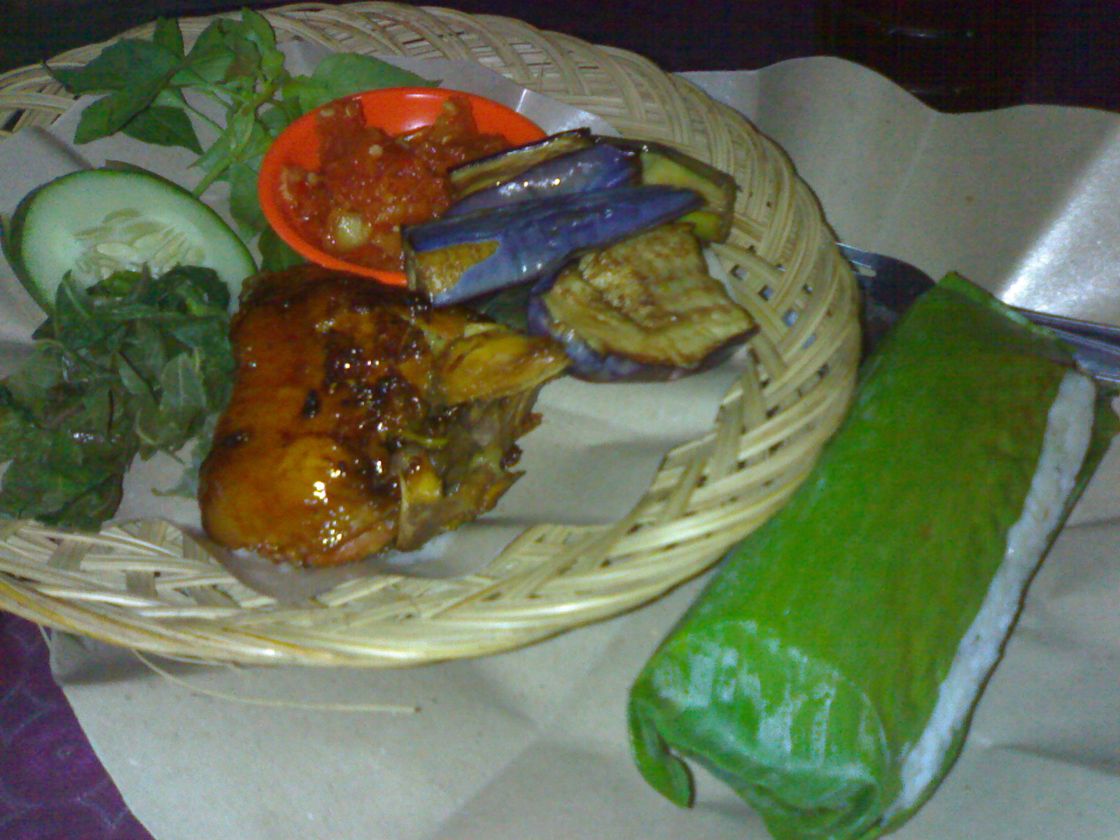 In My Mind ayam  bakar  mantep sambel mentah terasi dan 