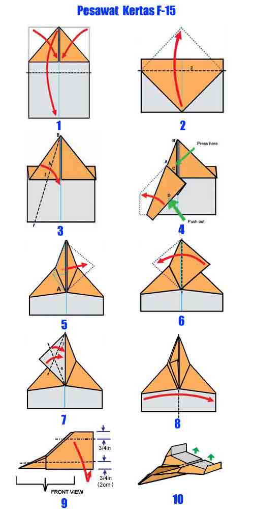 Simple Articles Origami  Teknik Membuat  Pesawat  Terbang