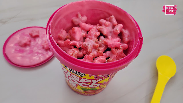 NIMS CRISPY CHOCO TUB STARBERRY, PERTAMA DI MALAYSIA GABUNGAN BIJIRIN HONEY STARS DAN COKLAT STRAWBERI