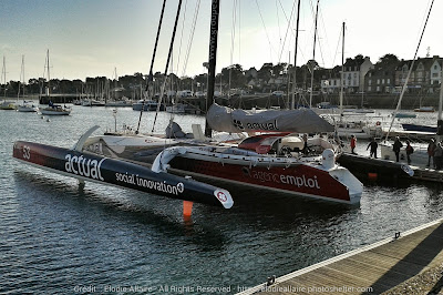 L'Ultim Actual est de retour à la Trinité après sa casse sur la Transat Jacques Vabre.