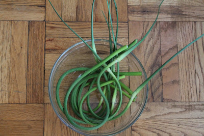 Garlic scapes