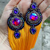 Silk thread earrings