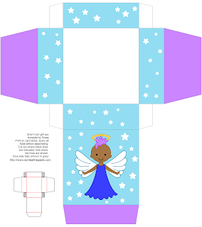 Free printable angel box- available in other colors and styles.