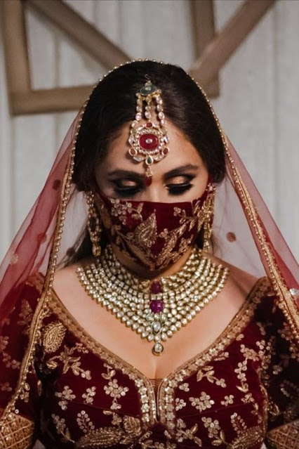 Trendy Fashion Bridal face mask Ideas Design at Wedding - WallpaperDPs