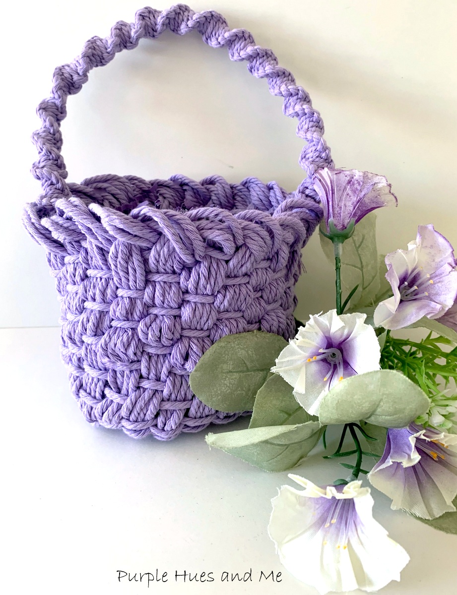 Purple Hues and Me: Handmade Woven Cord Basket DIY