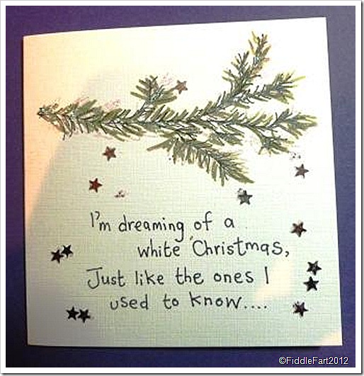 I'm Dreaming Of A White Christmas Card I'm Dreaming Of A White Christmas Card