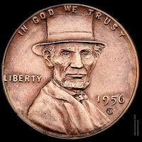 In the God we trust Abraham Lincoln 1956 liberty penny coin