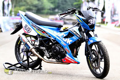 modifikasi satria  fu  road  race  terbaru