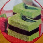 Brownis Kukus Pandan Cokelat