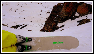 Monoski Dans la descente de la face nord de la petite balme