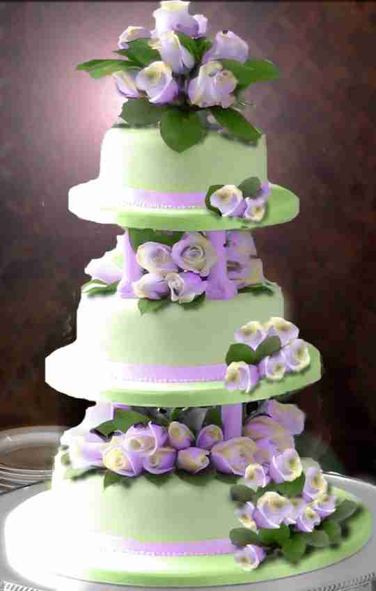 Wedding Cake With Shades Of Mint