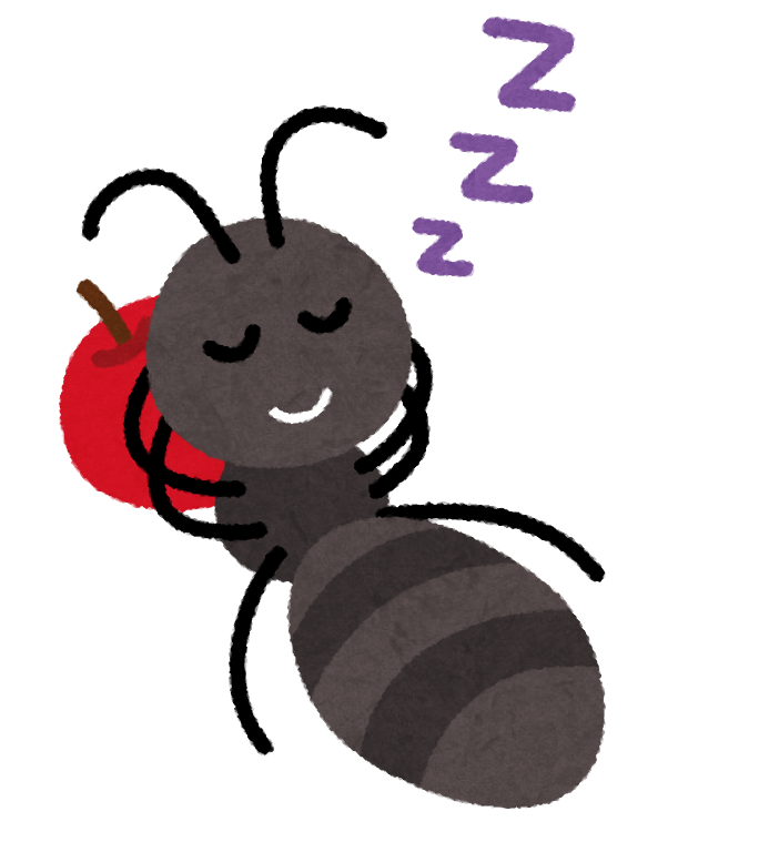 仕事をサボる働き蟻のイラスト かわいいフリー素材集 いらすとや
