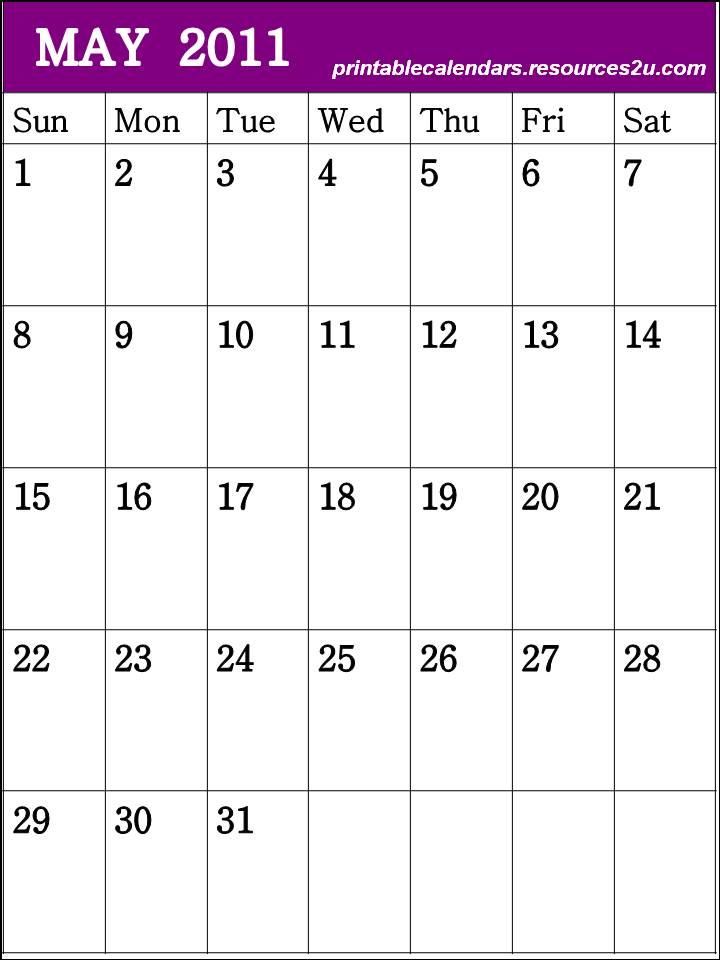 calendar may 2011 template. hot Blank Calendar 2011 May
