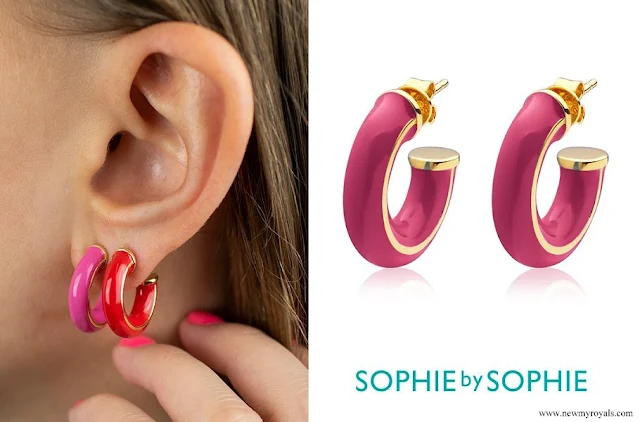 Crown Princess Victoria - SOPHIE by SOPHIE Enamel Chunky Hoops