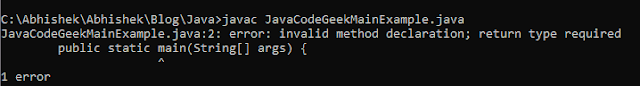 method declaration without return type