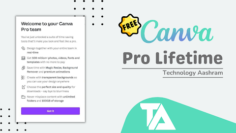 Get Free Canva Pro Lifetime Subscription Invitation