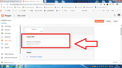 mengganti header logo pada blog