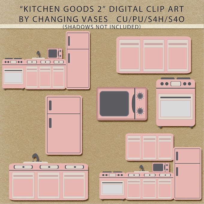 Digital Kitchen Clip art Scrapbook Elements