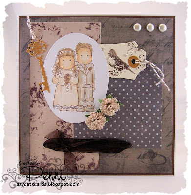  this wedding stamp Tilda and Edwin look lovely as the Bride and Groom 