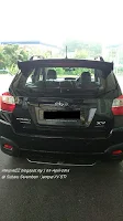 Kereta Subaru XV STI Hitam bahagian belakang di subaru Seremban.