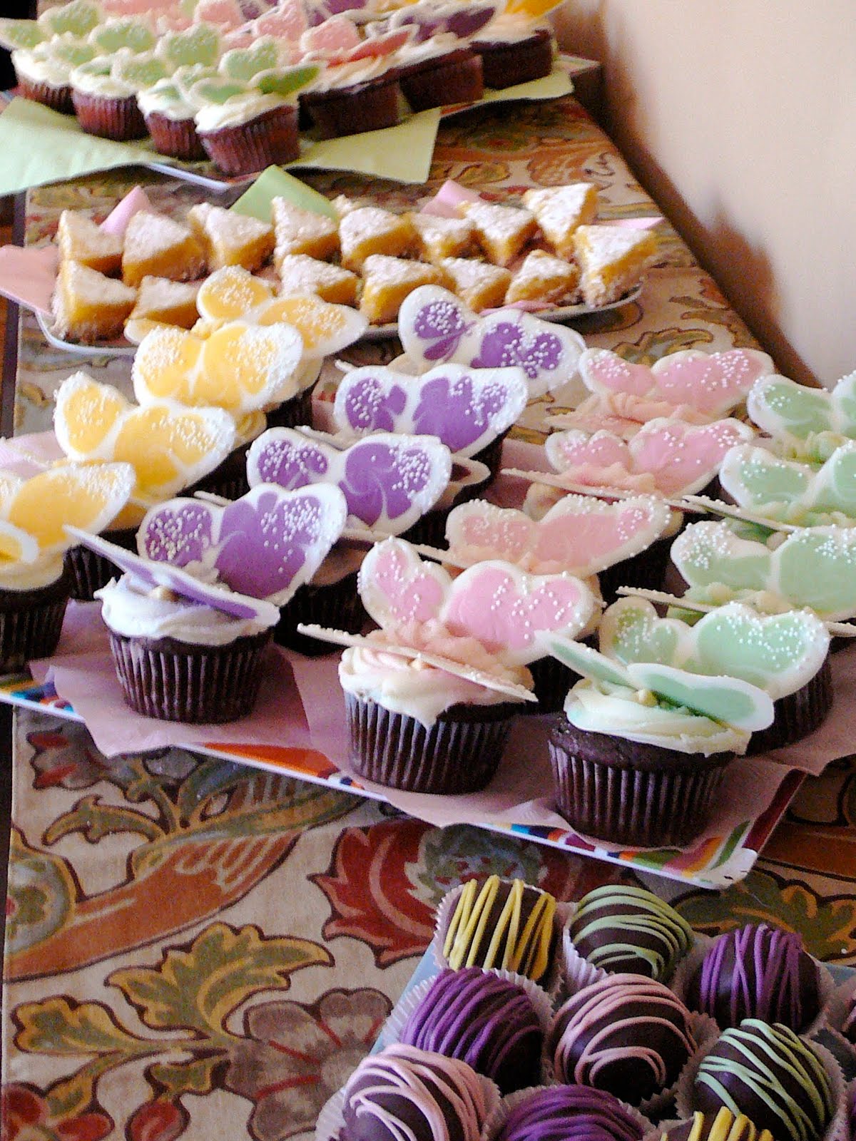 of butterfly cupcakes