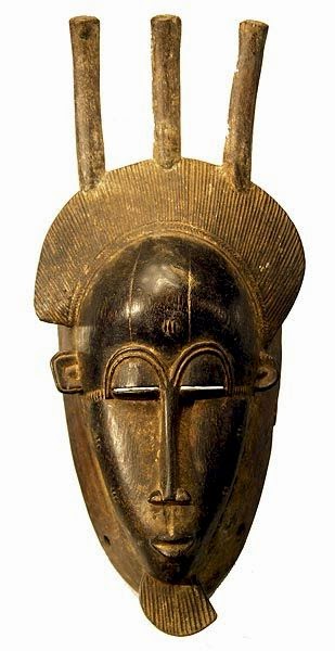African mask adapted by Modigliani