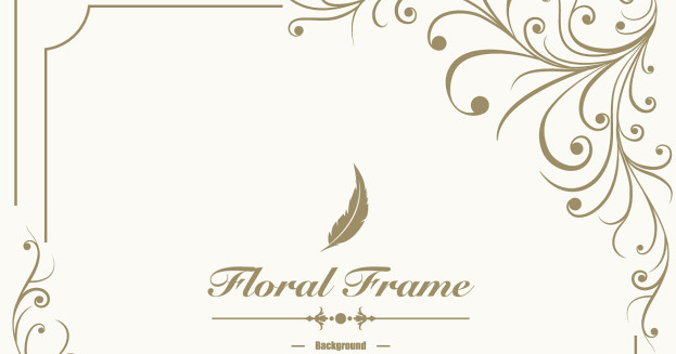 Fathonan: Background Bingkai Undangan Pernikahan Motif Floral